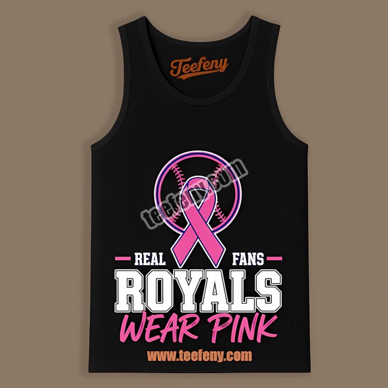 Kansas City Royals Real Fans Wear Pink Personalized Tanktop Kansas City Royals Real Fans Wear Pink Personalized Tanktop