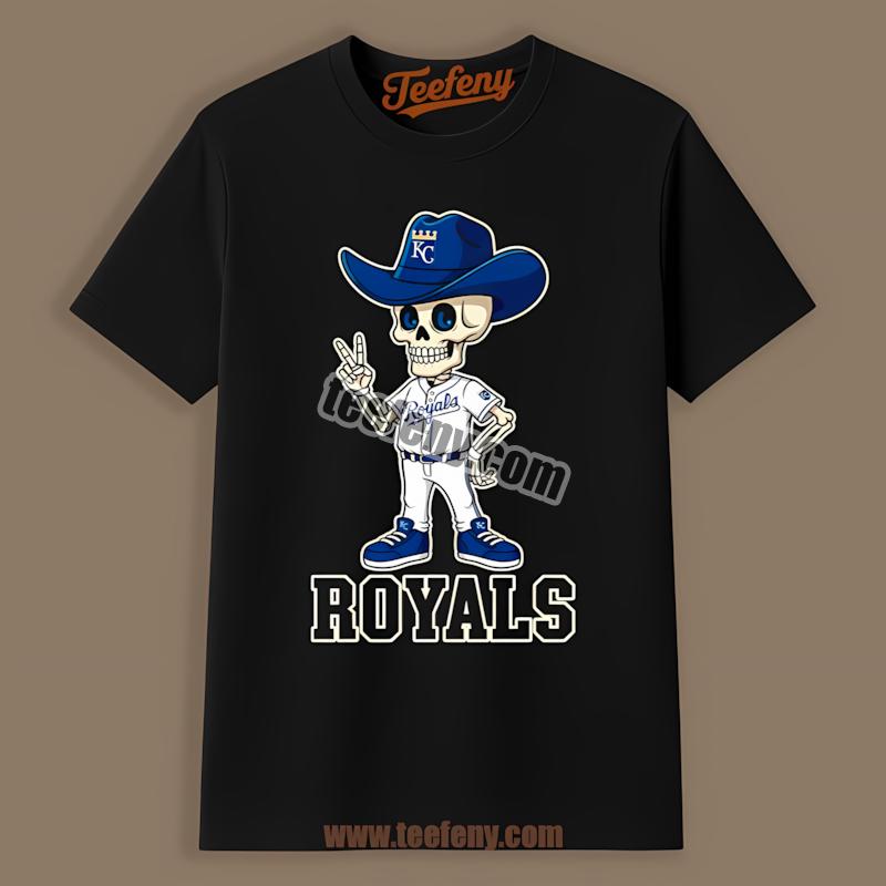 Kansas City Royals Skeleton Cowboy Dri Fit Shirt