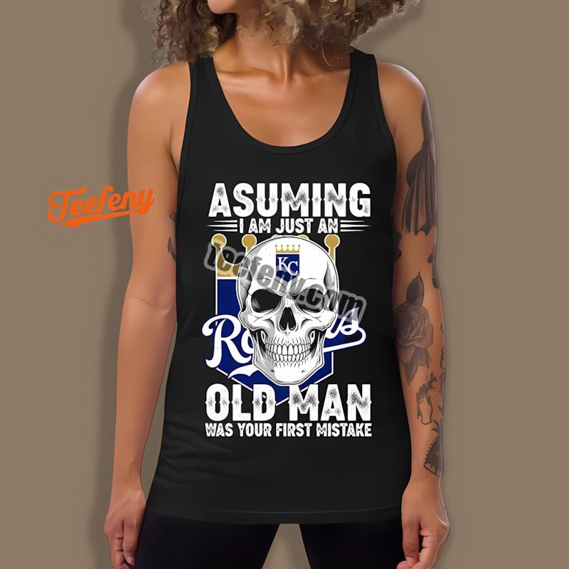 Kansas City Royals Skull Assuming I Am Just An Old Man Fashion Tanktop Kansas City Royals Skull Assuming I Am Just An Old Man Fashion Tanktop