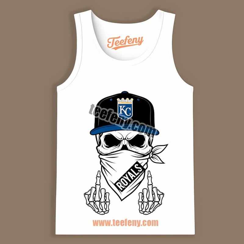 Kansas City Royals Skull Bandana Retro Tanktop Kansas City Royals Skull Bandana Retro Tanktop