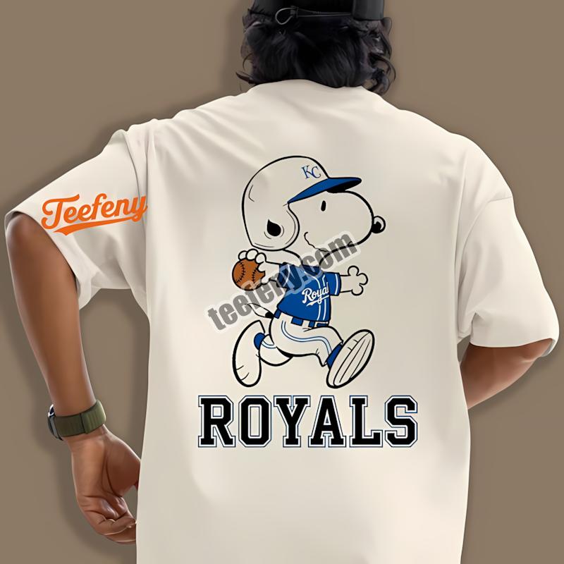Kansas City Royals Snoopy Baseball Running Cool Shirt