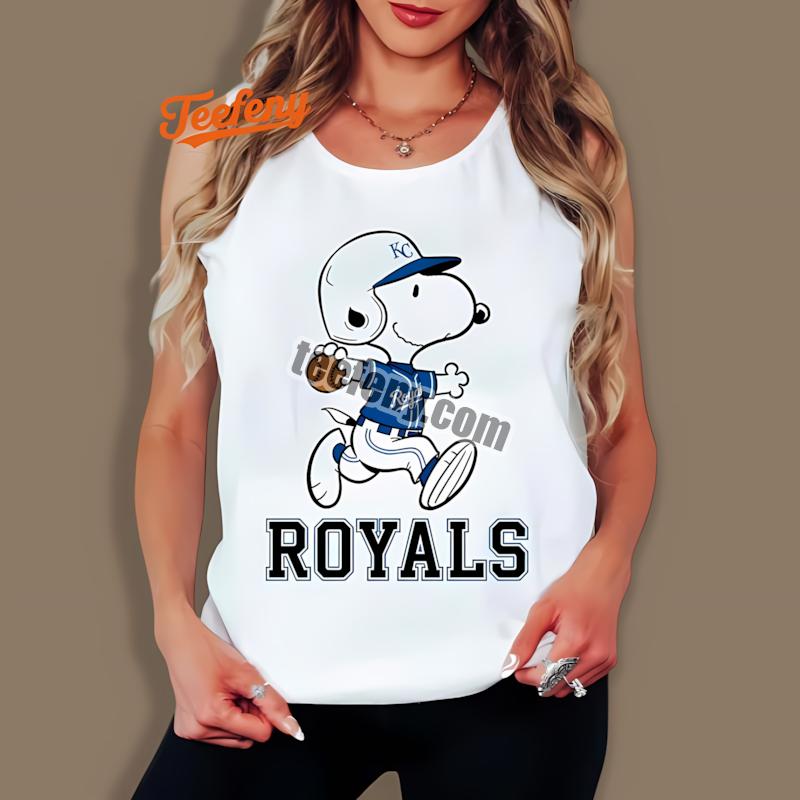 Kansas City Royals Snoopy Baseball Running Cool Tanktop Kansas City Royals Snoopy Baseball Running Cool Tanktop