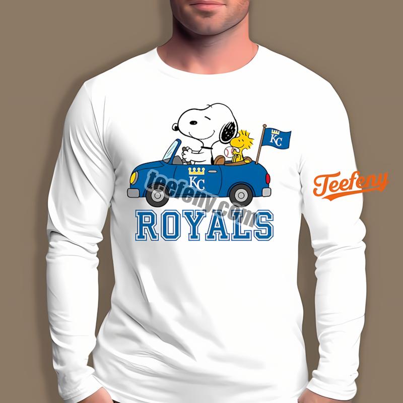 Kansas City Royals Snoopy Driving Car Best Long Sleeve For Men Kansas City Royals Snoopy Driving Car Best Long Sleeve For Men