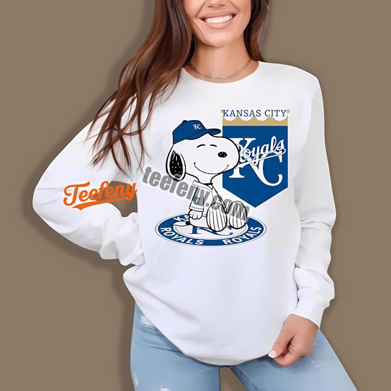 Kansas City Royals Snoopy Tattoo Logo On Arm Cotton Long Sleeve Kansas City Royals Snoopy Tattoo Logo On Arm Cotton Long Sleeve