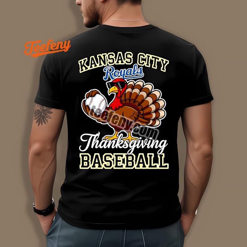Kansas City Royals Thanksgiving Baseball Turkey Cool Shirt