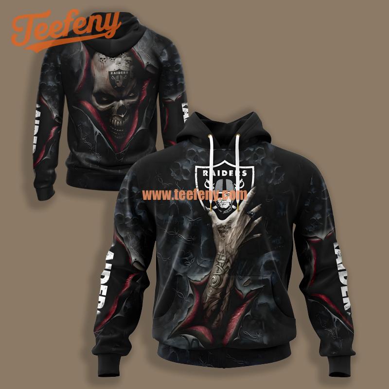 Las Vegas Raiders Devil Hand Black Cool 3D Hoodie