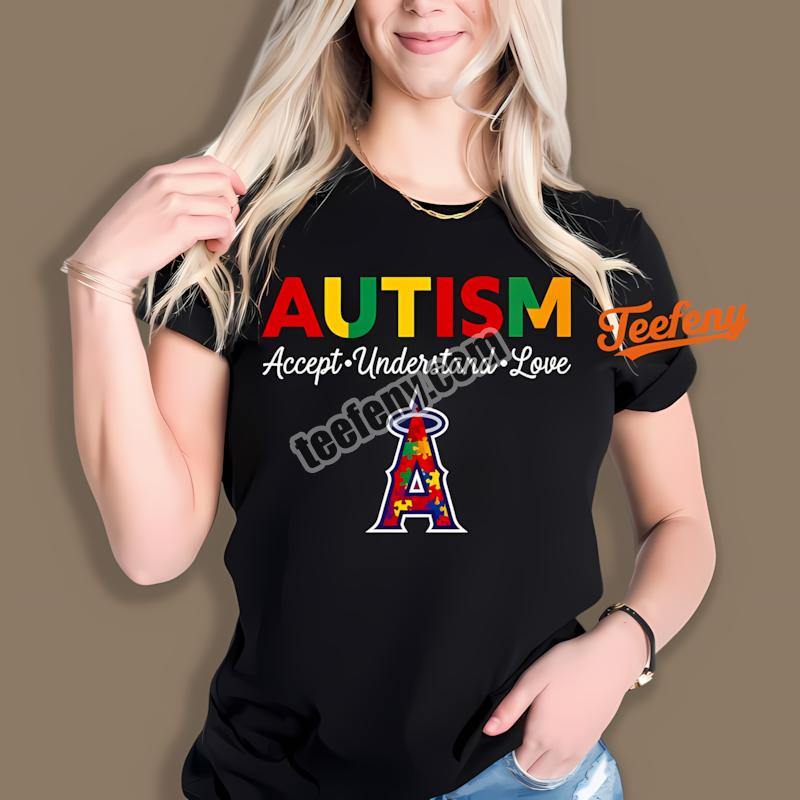 Los Angeles Angels Autism Awareness Support Love Shirt