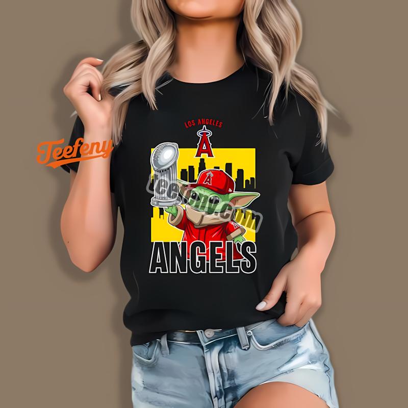 Los Angeles Angels Baby Yoda World Series Trophy Shirt