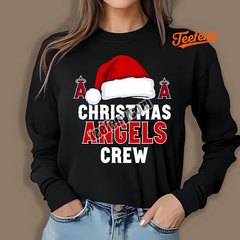 Los Angeles Angels Christmas Angels Crew Long Sleeve Los Angeles Angels Christmas Angels Crew Long Sleeve