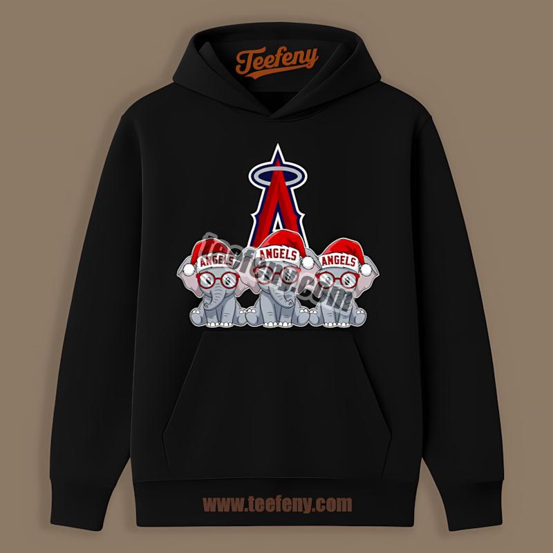Los Angeles Angels Christmas Elephants Holiday Hoodie Los Angeles Angels Christmas Elephants Holiday Hoodie