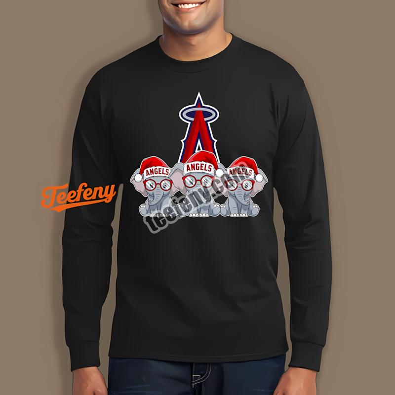Los Angeles Angels Christmas Elephants Holiday Long Sleeve Los Angeles Angels Christmas Elephants Holiday Long Sleeve