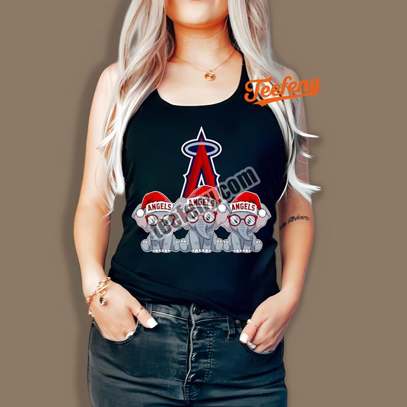 Los Angeles Angels Christmas Elephants Holiday Tanktop Los Angeles Angels Christmas Elephants Holiday Tanktop