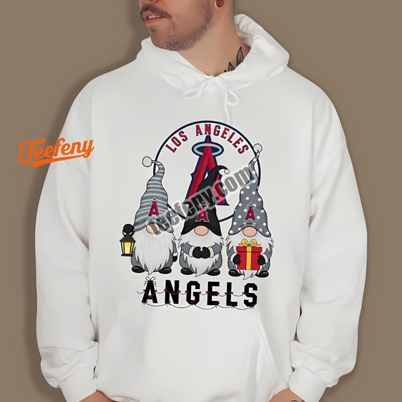 Los Angeles Angels Christmas Gnomes Festive Hoodie Los Angeles Angels Christmas Gnomes Festive Hoodie