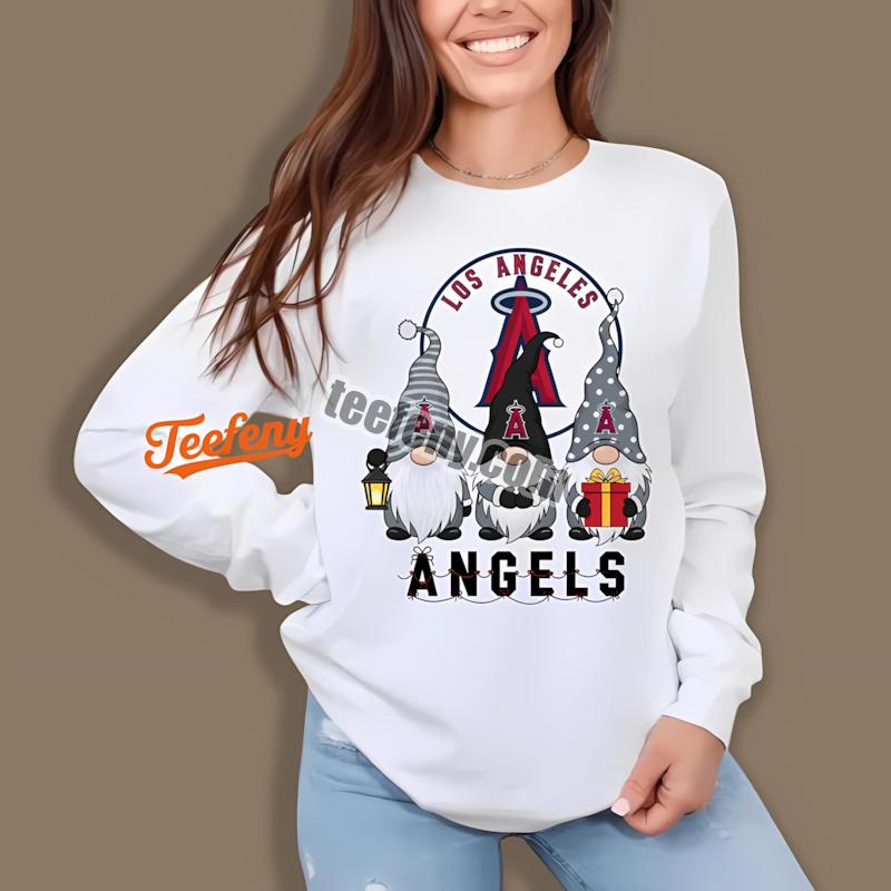 Los Angeles Angels Christmas Gnomes Festive Long Sleeve Los Angeles Angels Christmas Gnomes Festive Long Sleeve