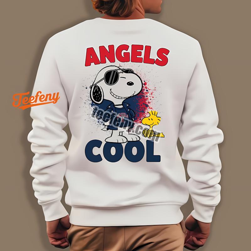 Los Angeles Angels Cool Snoopy Fan Long Sleeve Los Angeles Angels Cool Snoopy Fan Long Sleeve
