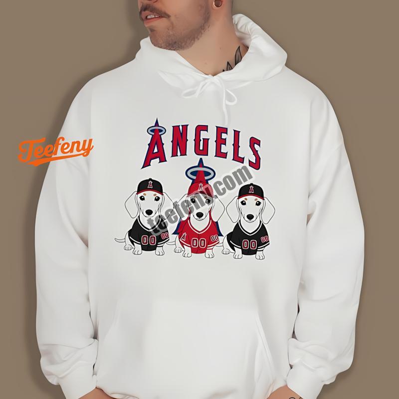 Los Angeles Angels Dachshund Dog Lover Hoodie Los Angeles Angels Dachshund Dog Lover Hoodie