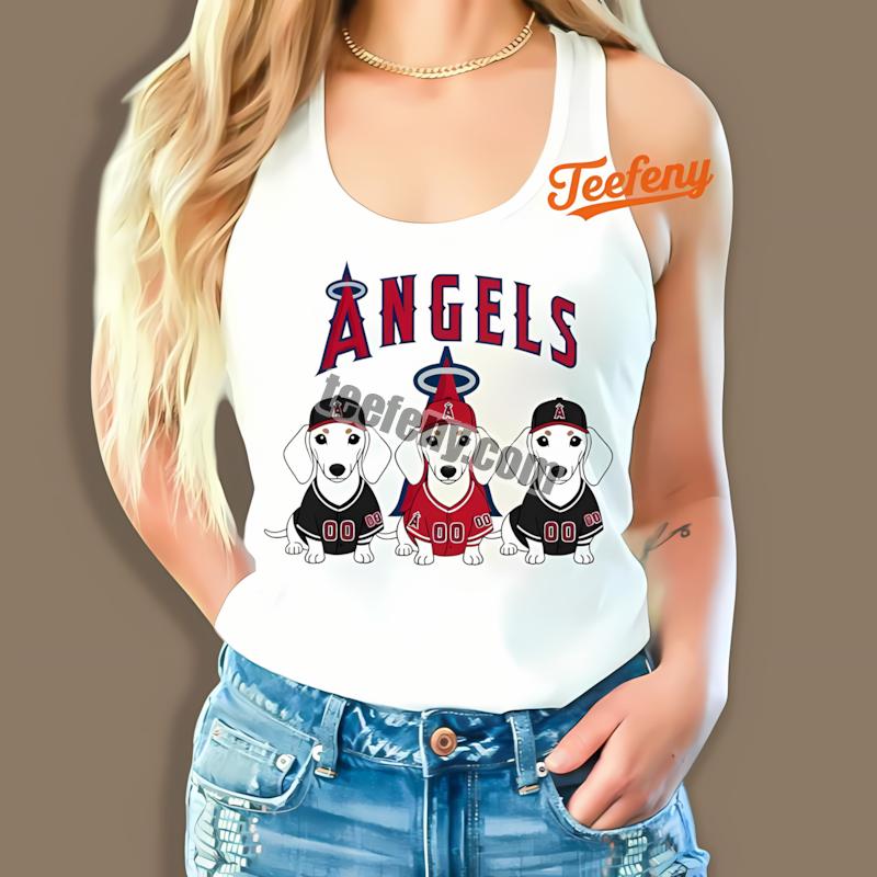 Los Angeles Angels Dachshund Dog Lover Tanktop Los Angeles Angels Dachshund Dog Lover Tanktop