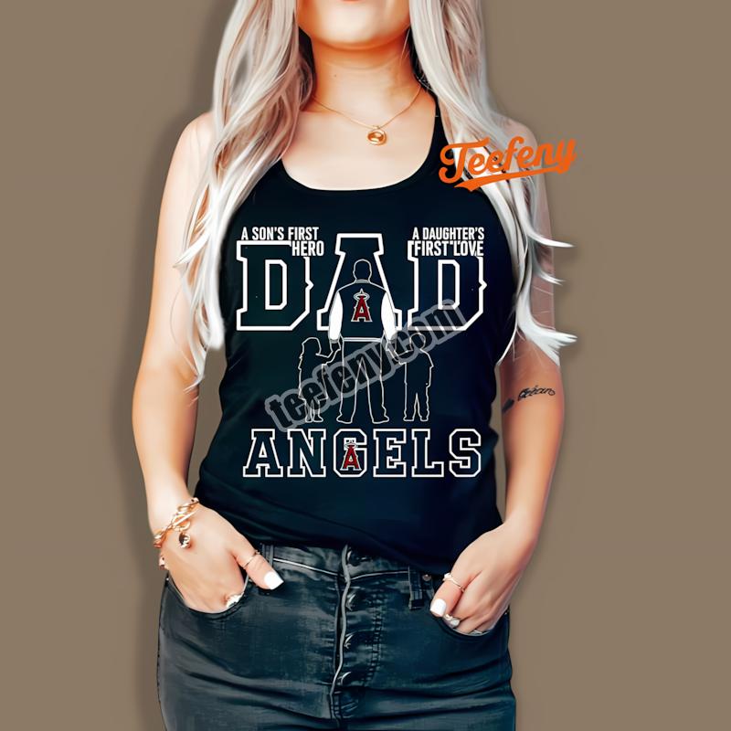 Los Angeles Angels Dad A Sons Hero Daughters Love Tanktop Los Angeles Angels Dad A Sons Hero Daughters Love Tanktop