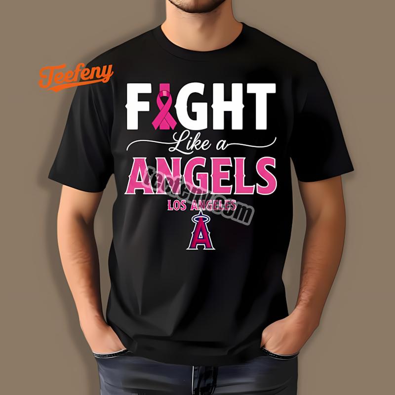 Los Angeles Angels Fight Like A Girl Cancer Awareness Shirt