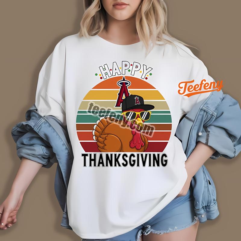 Los Angeles Angels Funny Thanksgiving Turkey Shirt