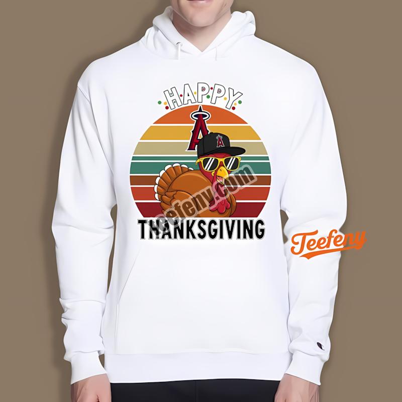 Los Angeles Angels Funny Thanksgiving Turkey Hoodie Los Angeles Angels Funny Thanksgiving Turkey Hoodie