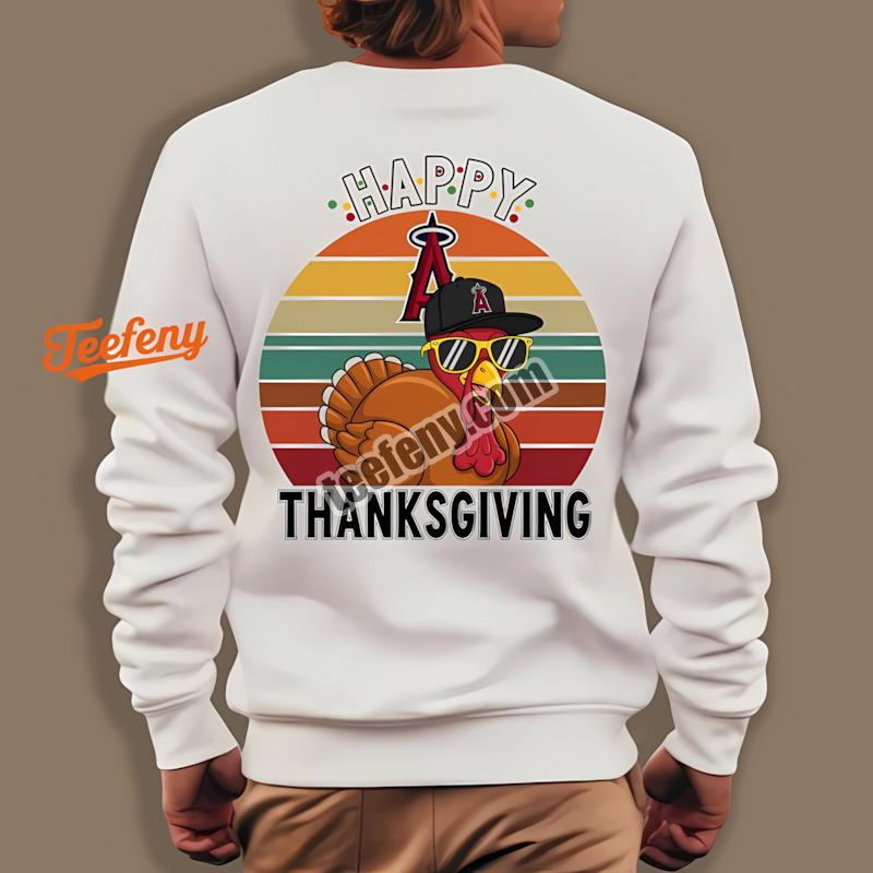 Los Angeles Angels Funny Thanksgiving Turkey Long Sleeve Los Angeles Angels Funny Thanksgiving Turkey Long Sleeve