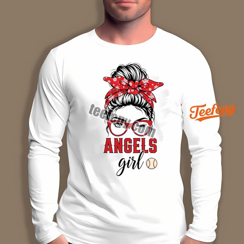 Los Angeles Angels Girl Long Sleeve For Baseball Fans Los Angeles Angels Girl Long Sleeve For Baseball Fans