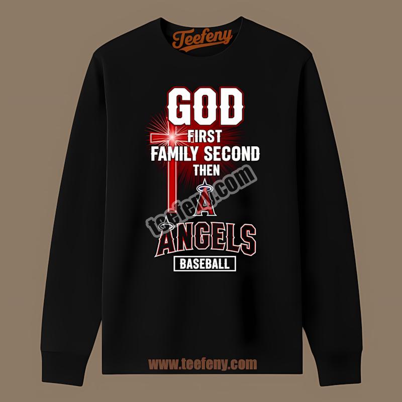 Los Angeles Angels God Family Baseball First Long Sleeve Los Angeles Angels God Family Baseball First Long Sleeve