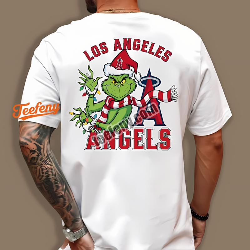 Los Angeles Angels Grinch Christmas Holiday Shirt
