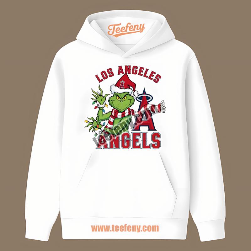Los Angeles Angels Grinch Christmas Holiday Hoodie Los Angeles Angels Grinch Christmas Holiday Hoodie