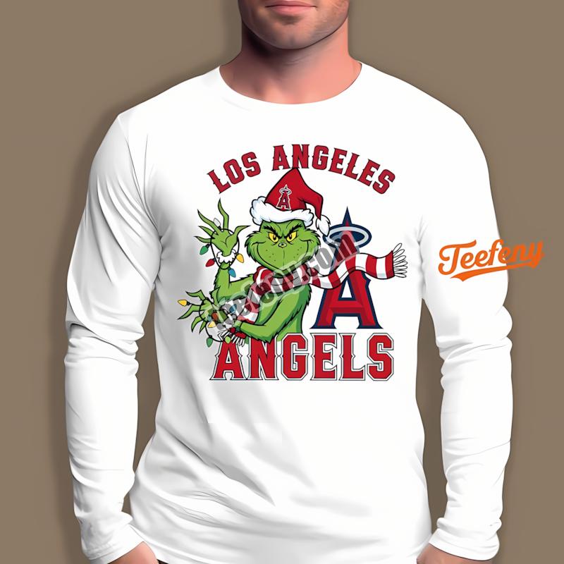 Los Angeles Angels Grinch Christmas Holiday Long Sleeve Los Angeles Angels Grinch Christmas Holiday Long Sleeve