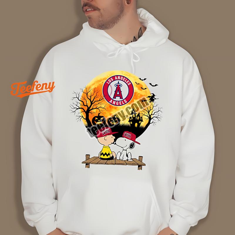 Los Angeles Angels Halloween Charlie Brown Snoopy Hoodie Los Angeles Angels Halloween Charlie Brown Snoopy Hoodie