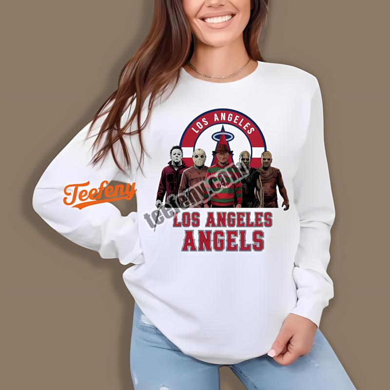 Los Angeles Angels Halloween Horror Killers Long Sleeve Los Angeles Angels Halloween Horror Killers Long Sleeve