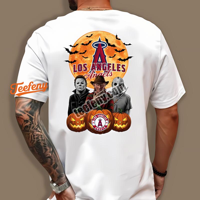 Los Angeles Angels Halloween Jason Freddy Michael Shirt