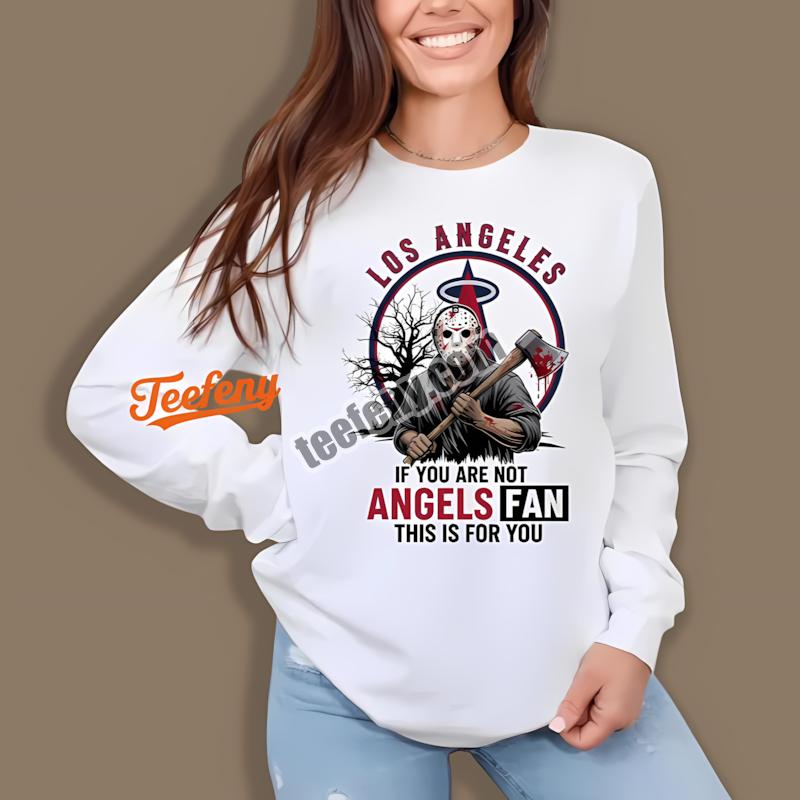 Los Angeles Angels Halloween Jason Voorhees Slasher Long Sleeve Los Angeles Angels Halloween Jason Voorhees Slasher Long Sleeve