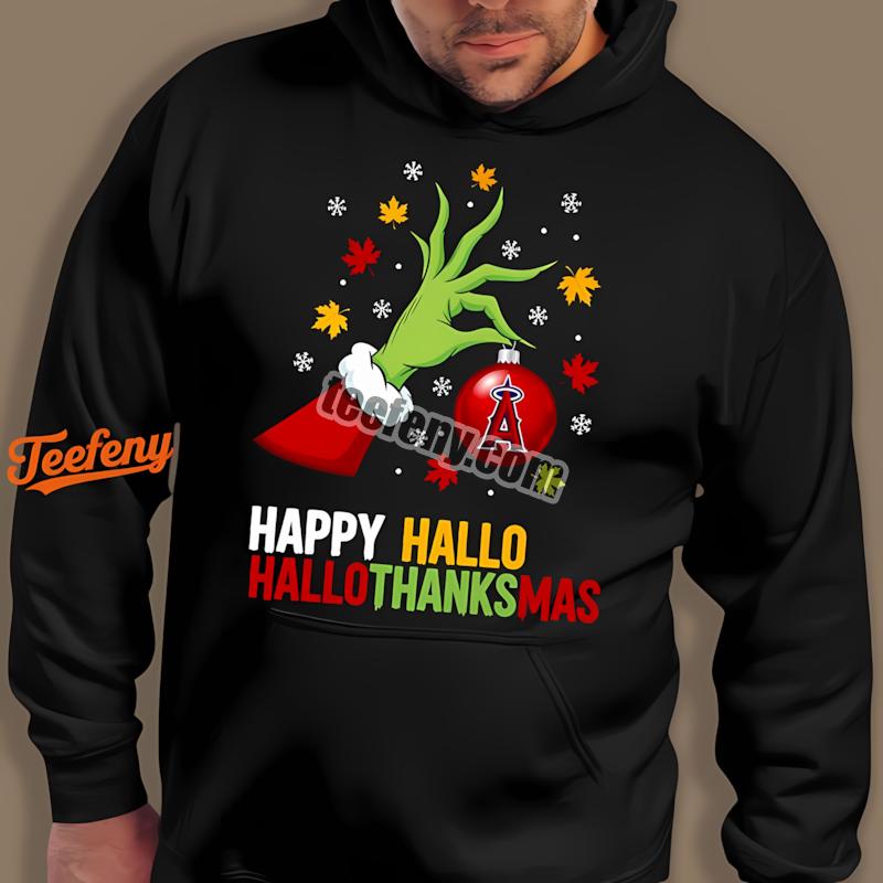Los Angeles Angels Happy Hallothanksmas Fall Holiday Hoodie Los Angeles Angels Happy Hallothanksmas Fall Holiday Hoodie