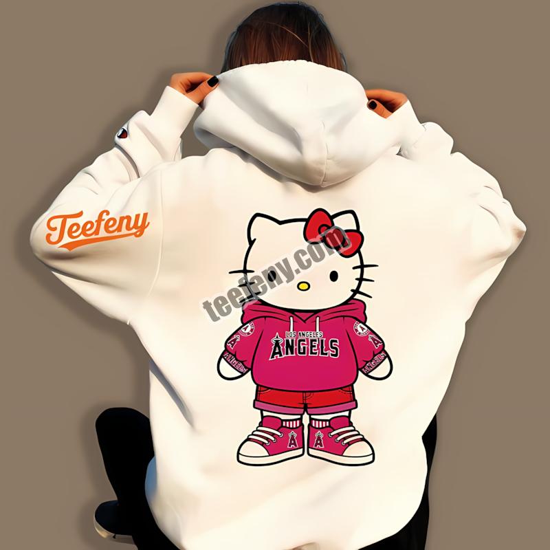 Los Angeles Angels Hello Kitty Cute Baseball Fan Hoodie Los Angeles Angels Hello Kitty Cute Baseball Fan Hoodie