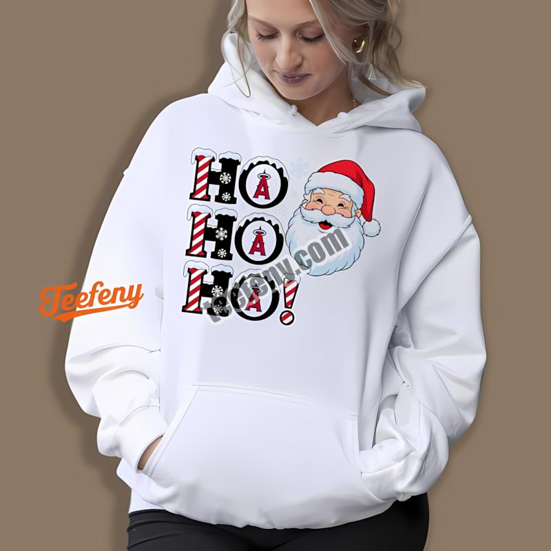 Los Angeles Angels Ho Ho Ho Santa Christmas Holiday Hoodie Los Angeles Angels Ho Ho Ho Santa Christmas Holiday Hoodie