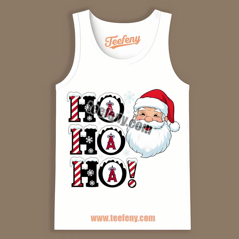 Los Angeles Angels Ho Ho Ho Santa Christmas Holiday Tanktop Los Angeles Angels Ho Ho Ho Santa Christmas Holiday Tanktop