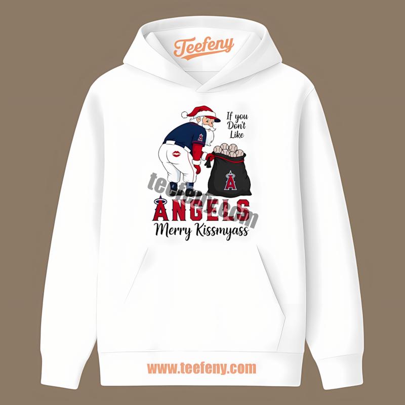 Los Angeles Angels Merry Kissmyass Funny Santa Hoodie Los Angeles Angels Merry Kissmyass Funny Santa Hoodie