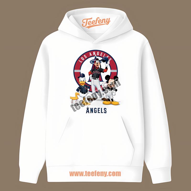 Los Angeles Angels Mickey Donald Goofy Disney Hoodie Los Angeles Angels Mickey Donald Goofy Disney Hoodie