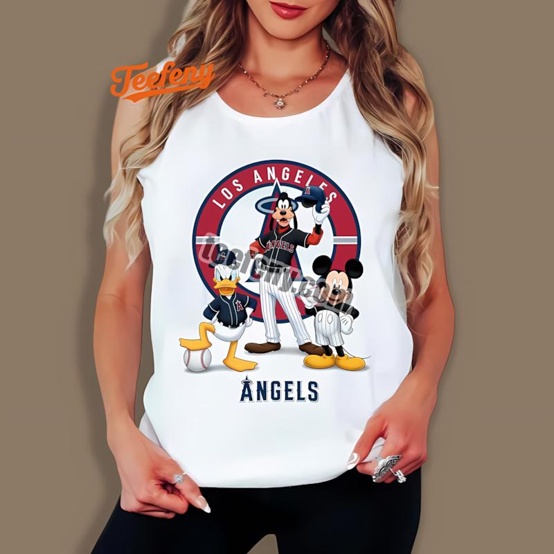 Los Angeles Angels Mickey Donald Goofy Disney Tanktop Los Angeles Angels Mickey Donald Goofy Disney Tanktop