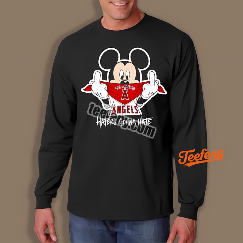 Los Angeles Angels Mickey Haters Gonna Hate Long Sleeve Los Angeles Angels Mickey Haters Gonna Hate Long Sleeve