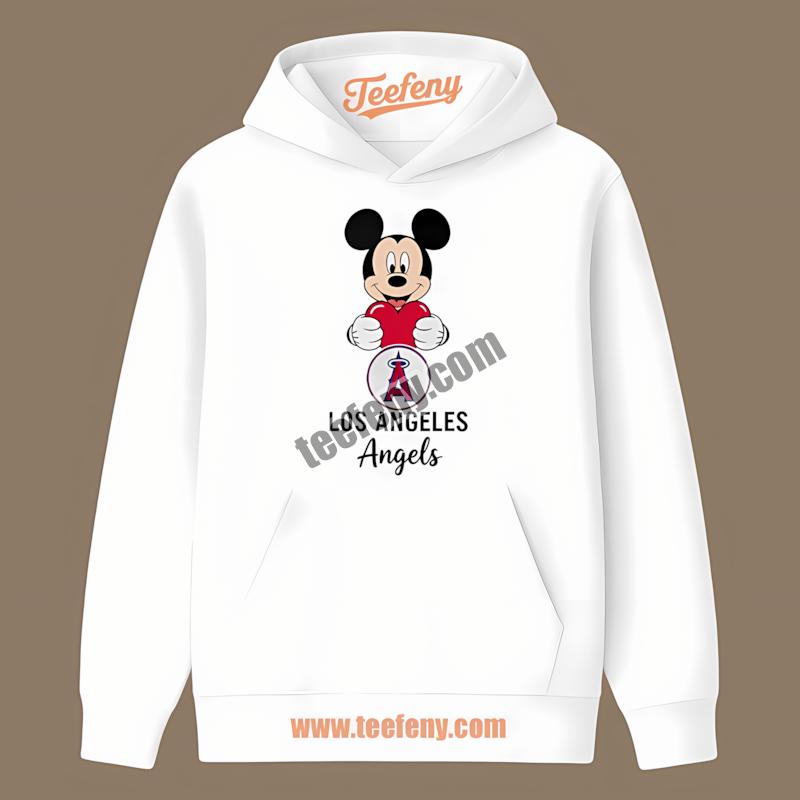 Los Angeles Angels Mickey Heart Baseball Fan Hoodie Los Angeles Angels Mickey Heart Baseball Fan Hoodie