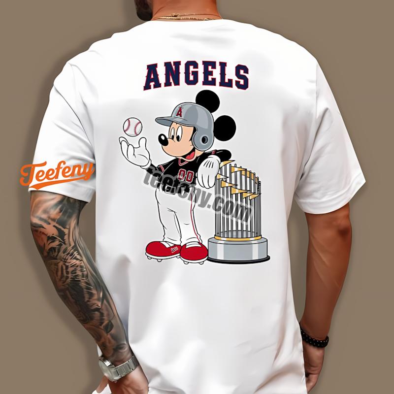Los Angeles Angels Mickey Quarterback Baseball Shirt