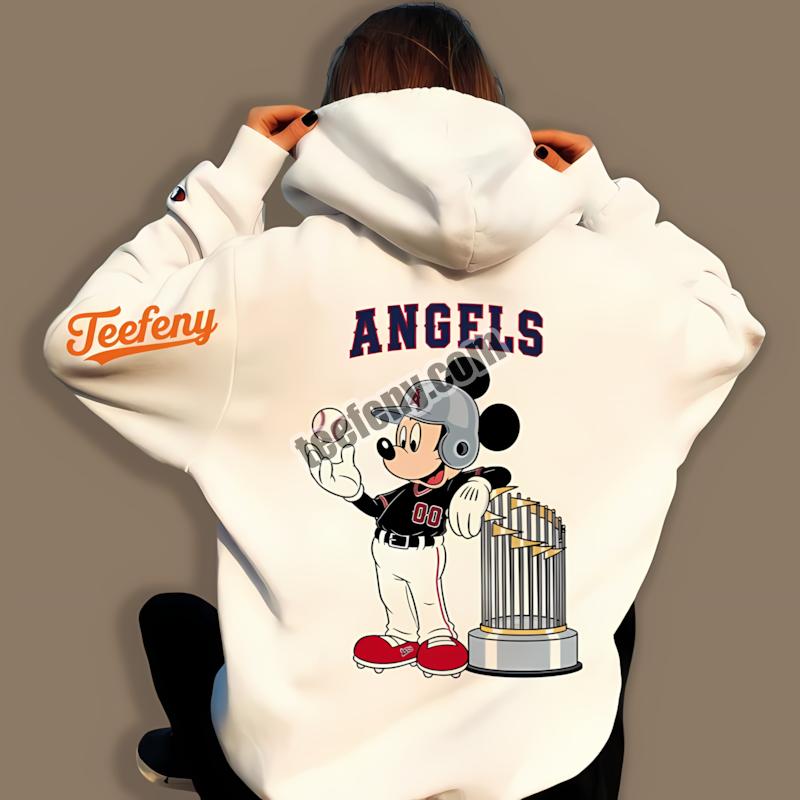 Los Angeles Angels Mickey Quarterback Baseball Hoodie Los Angeles Angels Mickey Quarterback Baseball Hoodie