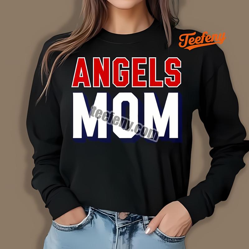 Los Angeles Angels Mom Life Baseball Fan Long Sleeve Los Angeles Angels Mom Life Baseball Fan Long Sleeve