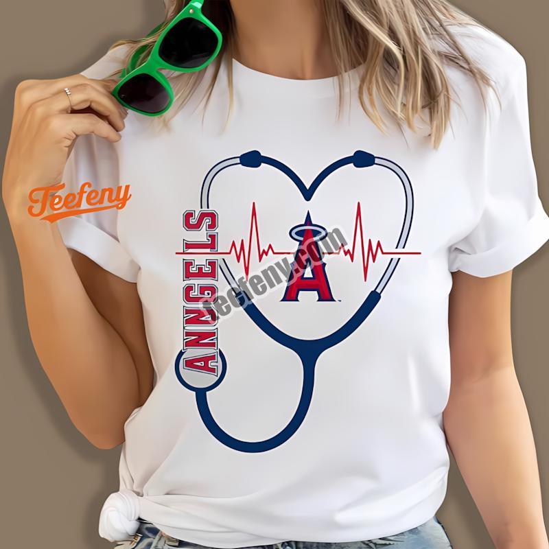 Los Angeles Angels Nurse Heartbeat Baseball Pride Shirt
