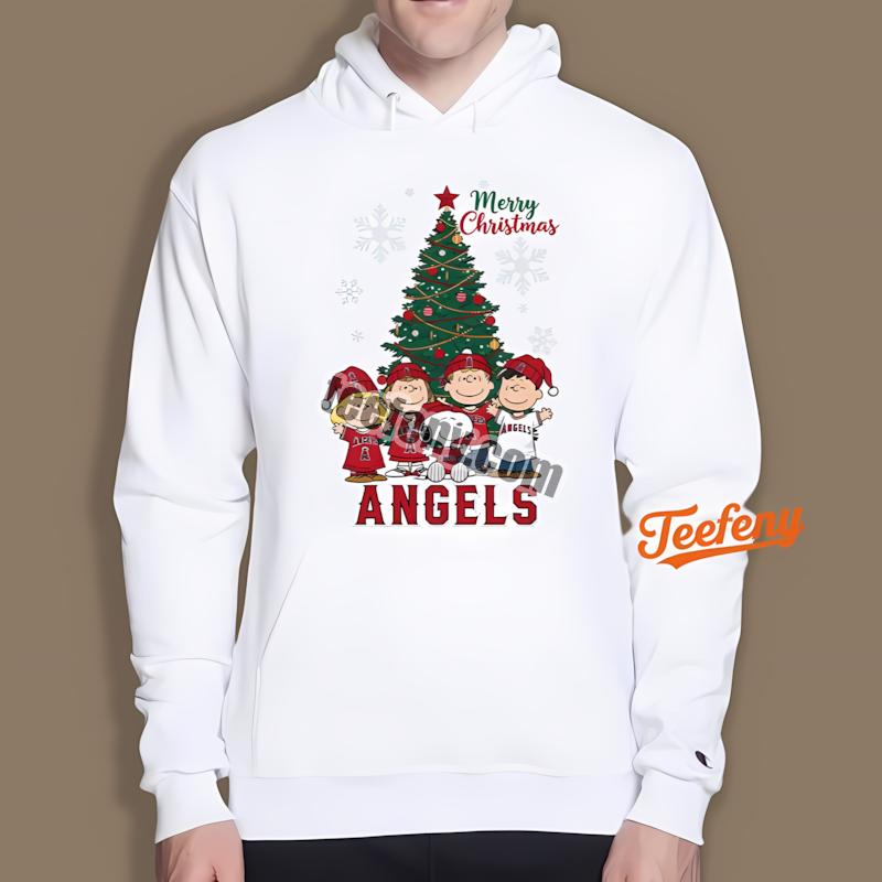 Los Angeles Angels Peanuts Christmas Baseball Hoodie Los Angeles Angels Peanuts Christmas Baseball Hoodie