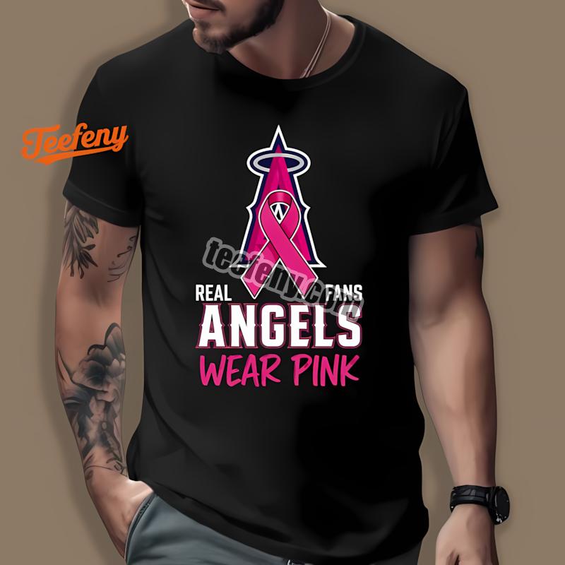 Los Angeles Angels Real Fans Wear Pink Shirt